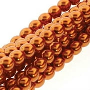 UnCommon Artistry Glass Pearl Beads 200pcs 4mm - Burnt Orange