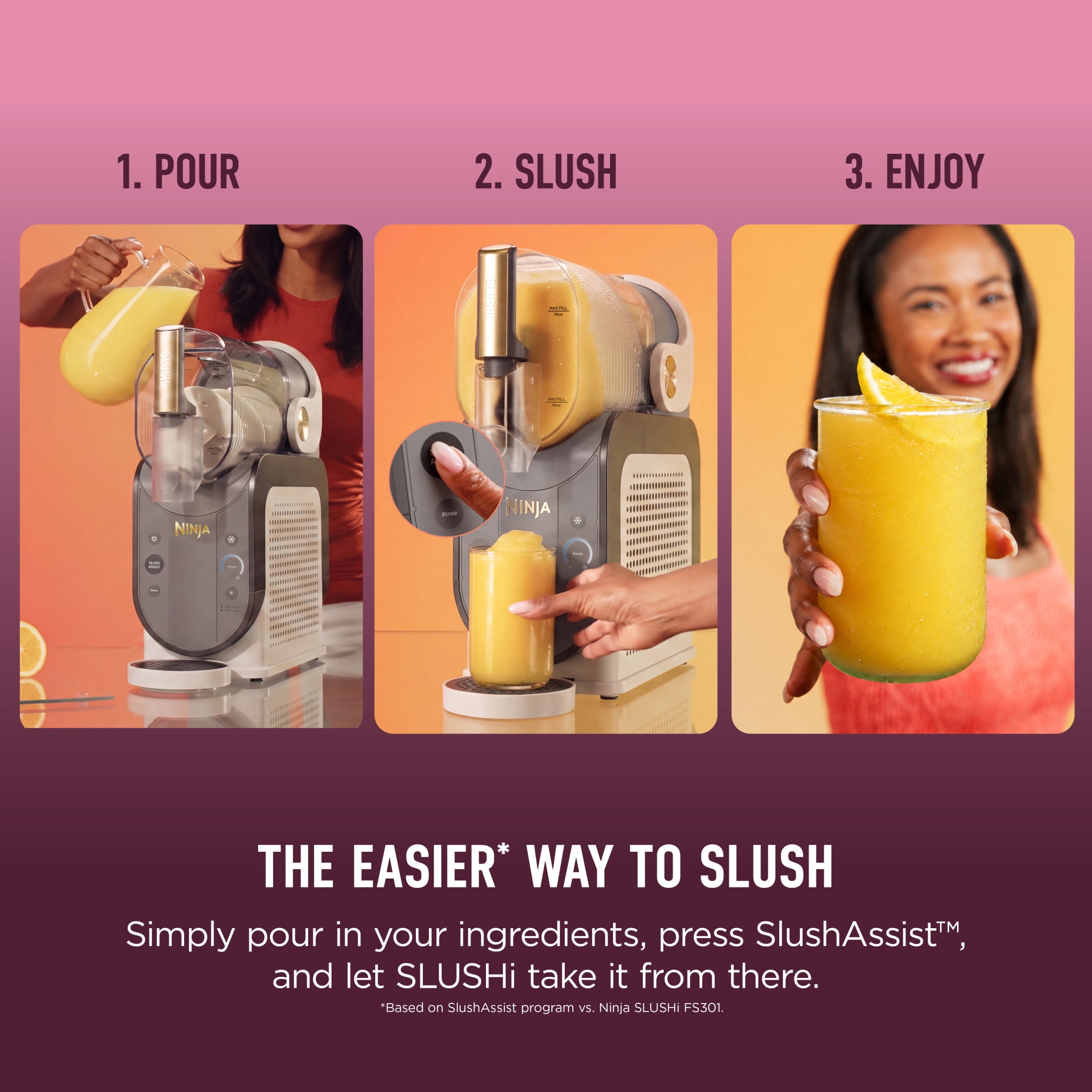 Ninja SLUSHi 96 Oz. Smart Frozen Drink Maker, SlushAssist Technology, FS360