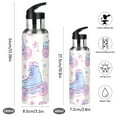 thumbnail image 2 of Yayeee 20oz Insulated Water Bottle Double Wall Stainless Steel with Flip Straw Lid, Pink Skates, 2 of 7
