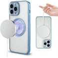thumbnail image 6 of Phone Case for Apple iPhone 17 AIR Clear Hybrid Case with Plating Chrome Frame, Camera Protection, MagSafe Compatible Cover Fit for Apple iPhone 17 Air (6.6") (Blue), 6 of 6