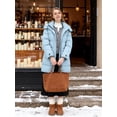 thumbnail image 4 of Wantdo Women's Plus Size Winter Coat Hooded Winter Jacket Casual Puffy Jacket Blue XL, 4 of 10