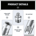 thumbnail image 2 of Grease Coupler Right Angle 90 Degree Push-Fit Slotted Grease Fitting with 1/8inch NPT Threads Slotted Grease Coupler, 2 of 7