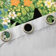 thumbnail image 4 of Manfei Cute Cat Black Out Curtains,Rustic Flower Floral Curtains Pack of 2 (42x63 Each),Black Green White Bedroom Curtains For Girls Kids,Ultra Soft Home Decor, 4 of 6