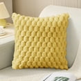 thumbnail image 4 of Funda De Almohada De Poliéster Funda De Cojín Decorativa De Terciopelo De Lana Sintética, Súper Suave Y Acogedora, De 45x45cm, Para Sofá, Cama, Sala De Estar, Color Amarillo (1 Unidad) Rkxzt, 4 of 8