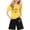Yellow, variant on WOYY Back-To-School Outfits for Girls Letter Short Sleeve T-Shirt Shorts Set, Sizes 2-3T