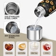 thumbnail image 3 of 20 Oz Black Sunflower Coffee Tumbler Double Wall Insulated Stainless Steel Water Bottle | Metal Reusable Thermoses Flask with Cup Cap | Leak & Sweat Proof with Anti-Dust Lid, 3 of 7
