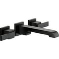 thumbnail image 1 of Delta Faucet Ara Robinet Mural, Robinet de Salle de Bain Noir Mat, Robinet de Salle de Bain Mural 3 Trous, Robinet de Salle de Bain à Entraxe, Noir Mat T3567LF-BLWL, 1 of 6