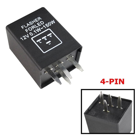 Xotic Tech 1x 4-Pin EP29 EP29N LED Flasher Relay Fix For LED Turn Signal Lamps Hyper Flash