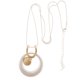 thumbnail image 2 of Collar geométrico Zulema de cadena Redonda oro, 2 of 8
