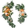 thumbnail image 4 of Flores artificiales Decoración de arco Arreglo de flores Centro de mesa colgante decorativo Garland Floral Swags para vacaciones Ventana Naranja perfecl Guirnalda de arco de boda, 4 of 8