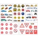 thumbnail image 1 of 1 juego de pegatinas para coche, señales de tráfico, señales de calle, pegatinas de papel decorativas, calcomanías de pared para el hogar, 1 of 7