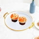 thumbnail image 4 of Bandeja redonda de presentación tipo buffet con asas, bandeja decorativa de plástico para almacenar alimentos. Blanco, 4 of 9