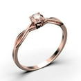 thumbnail image 3 of Infinity Loop 0.50 Carat Round Cut Morganite Engagement Ring, Twisted Wedding Band in 925 Sterling Silver With 18k Rose Gold Plating, Dainty Promise Ring, Anniversary Gift, 3 of 3