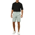 thumbnail image 2 of INSPIRE CHIC Striped Shorts for Men's Regular Fit Summer Chino Shorts Pants 38 Gray, 2 of 6