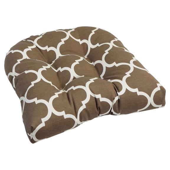 19-inch U-Shaped Spun Polyester Outdoor Tufted Dining Chair Cushion 93184-1CH-OD-160