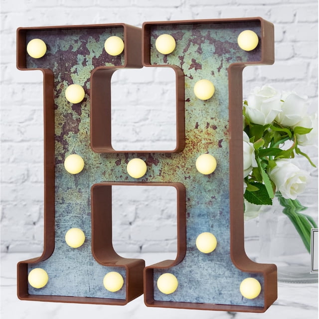 Letras Luminosas LED Vintage Estilo Industrial Elnsivo