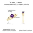 thumbnail image 4 of Rosec Jewels Purple Amethyst Promise Ring with Diamond for Women (AAA Grade), 18K Yellow Gold, US 11.00, 4 of 5