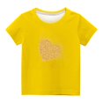 thumbnail image 4 of Summer Clearance Holiday Deals 2025! QTOCIO Toddler Girl Clothes, Summer Girls Shirts, Shirts For Kids Short Sleeve Graphic T-Shirt Round Neck Crop Top For 3-14 Years, Yellow, 7 Years, 4 of 4