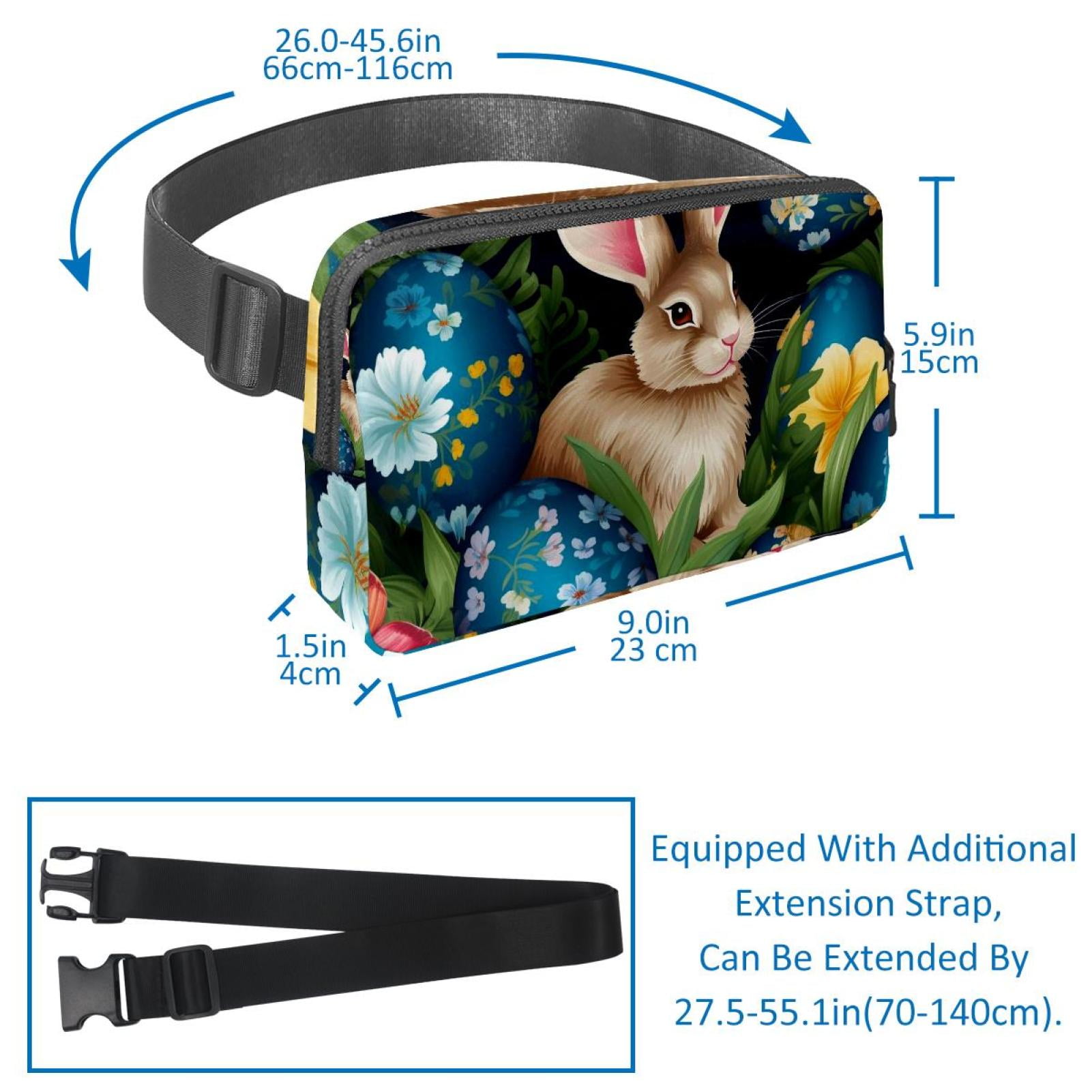 Easter Lightweight Adjustable Waist Bag Fanny Pack with Extension Strap - Unisex Fitness Running Belt
