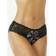 thumbnail image 2 of Joyspun Women's Microfiber and Lace Hipster Panties, 3-Pack, Sizes XS-3XL, 2 of 3