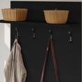 thumbnail image 4 of Nexera Porto Entryway Wall-Mounted Coat Rack with Shelf, Black, 4 of 7