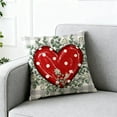 thumbnail image 4 of Valentines Day Decorations Pillow Covers 18x18 Inch, Heart Love Letter Print Decorative Throw Pillowcase, Red Cushion Cover for Couch Sofa Bedroom Home Decor Wedding Party Home Ornaments D, 4 of 5