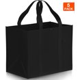 thumbnail image 2 of 5Pcs Reusable Grocery Bags with Handle - Hold 50+ lbs, Can Hold, Stands Upright, Foldable & Washable, for Shopping, Packing Picnics and Snacks and Carrying Supplies for the Beach or Camping., 2 of 6