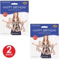thumbnail image 6 of Beistle 2 Piece Mylar Cursive Script Rose Gold Pink Happy Birthday Balloon Banners With White Ribbons And Blow Straws To Inflate, Celebrating With You Since 1900, 16" x 5' 6", 6 of 7