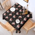 thumbnail image 2 of Pioneer Flower Floral Print Pattern Square Tablecloth, Waterproof Wipeable Spillproof Washable Table Cover for Home Kitchen Party Decor, 60"x60", 2 of 6