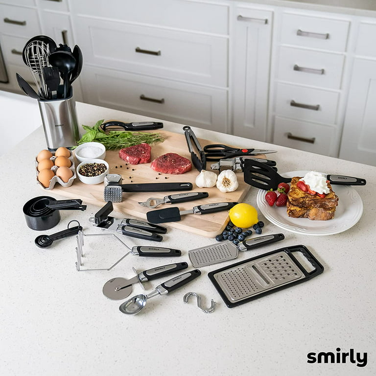 Smirly - Juego de utensilios de cocina de silicona con soporte: Juego de  utensilios de cocina de sil…Ver más Smirly - Juego de utensilios de cocina  de