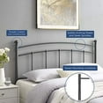 thumbnail image 5 of Modway Abigail Modern Farmhouse Metal Twin Headboard in Gray, 5 of 5