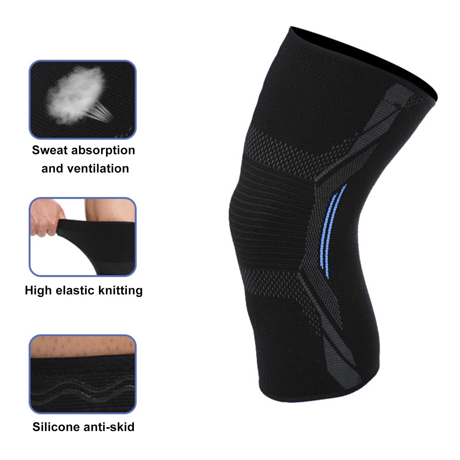 Sports Brace Support Protector Anti odor Cycling Knee Pads for Running Workout Arthritis Joint Recovery