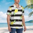 thumbnail image 2 of Lsque Lemon pattern Hawaiian Shirt for Men, Unisex Summer Beach Casual Short Sleeve Button Down Shirts-X-Large, 2 of 9