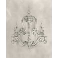 thumbnail image 2 of Harper, Ethan 26x32 Black Ornate Wood Framed with Double Matting Museum Art Print Titled - Chandelier Schematic II, 2 of 4
