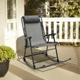 thumbnail image 4 of Gymax 2PCS Patio Folding Rocking Chair Outdoor Portable Lounge Rocker Grey, 4 of 10