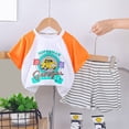thumbnail image 2 of NIEWTR Toddler Boys 2pcs Outfits Set Short Sleeve Print Tops+ Shorts Print Set For 2t 3t 4t 5t 6t Boys 2PCS Outfits Pajamas & Dailywear for 0-6 YEARS Children's Day Gift 2PCS Set Summer Pj's Toddler, 2 of 5