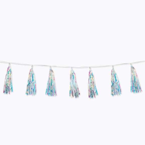 Beistle Iridescent Tassel Garland, 13.5" x 8'