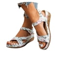 thumbnail image 3 of Domuza Orthopedic Sandals for Women Non Slip Slip on Arch Support Summer Flat Sandals Lightweight Walking Shoes 2026 Comfortable Foam Shoes Multicolor 7.5（EU-39）, 3 of 5