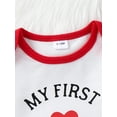 thumbnail image 4 of Bagilaanoe Newborn Baby Girl Boy Valentine Rompers LetterPrint Long Sleeve Bodysuits 3M 6M 9M 12M 18M Infant Cute One Piece Jumpsuit, 4 of 9