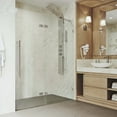 thumbnail image 4 of Vigo Rochelle 47 1/4 to 48 3/4 in. x 74 in. Frameless Hinged Shower Door in Chrome with Clear Glass and Handle, 4 of 10