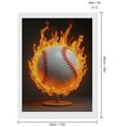 thumbnail image 2 of Diamond Art Kits for Adults - Flaming Baseball On Stand 5d Diamond Painting for Adults, Diamond Art for Adults Beginners, Frameless Diamond Painting Kits for Adults for Home Wall Decor, 2 of 7