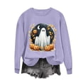 thumbnail image 4 of Frostluinai Women's Ghost Sweater Crweneck Sweatshirts Fall Holiday Pullover Top Halloween Long Sleeve Graphic Sweat Shirts, 4 of 6