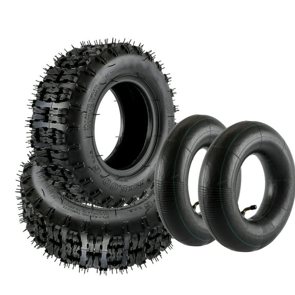 13x5.00-6 Go Kart ATV Tire and Inner Tube 13x5x6 13x5.00-6 for Scooter Wheelbarrows Hand Trucks Lawn Mowers Wagons Snow Blowers Dollies Tractor Yard Trailers Trolleys Razor Dirt Quad (2)