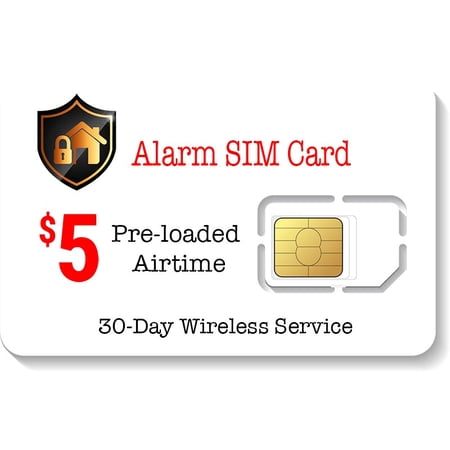 $5 Alarm SIM Card for GSM Home Security Alarm System + GPS Tracker
