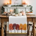 thumbnail image 2 of Fall Table Runner Thanksgiving Orange Forest Table Runners Autumn Maple Leaves Cotton Linen Dresser Scarf Kitchen Dining Table Decor for Fall Holiday Party Decor 13x90 Inch, 2 of 9