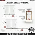 thumbnail image 4 of Rev-A-Shelf RV-15KD-11C S Double 27 Quart Pull Out Waste Containers, White, 4 of 8