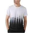 thumbnail image 3 of T Shirts Men Plus Size Short Sleeve Gradient Printing Crew Neck Men Casual Loose Breathable Fast-Drying Ice Silk Blouse, 3 of 6