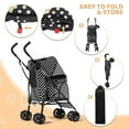 thumbnail image 6 of NALYL Compact Pet Stroller for Small-Medium Dogs/Cats, 4-Wheel Lightweight Umbrella Shaped Portable Puppy Travel Jogger with Breathable Mesh, Cup Holder & Rear Storage, 6 of 11