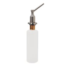 Westbrass Kitchen Sink Deck Mount Liquid Soap Dispenser with Refillable 12 oz Bottle, Satin Nickel