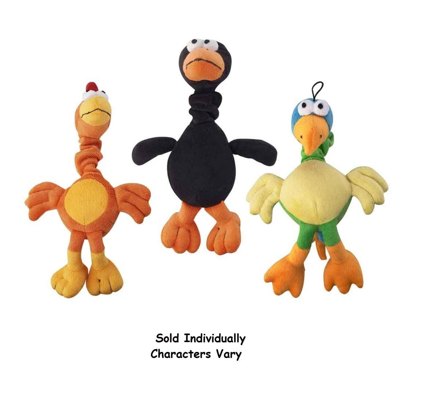 One Dog Toy 14 Inch Chirpies Singing Bird Plush Bungee Neck Tugs Sets Available (1 Toy - Sellers Choice)